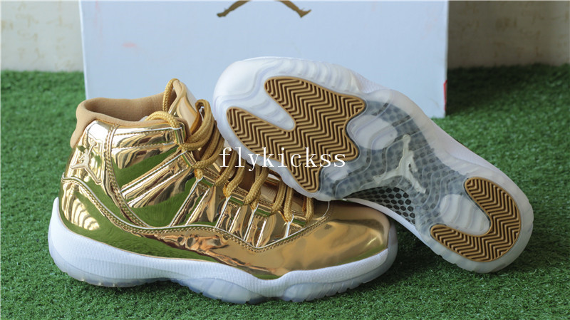 Authentic Air Jordan 11 Pinnacle Gold PE